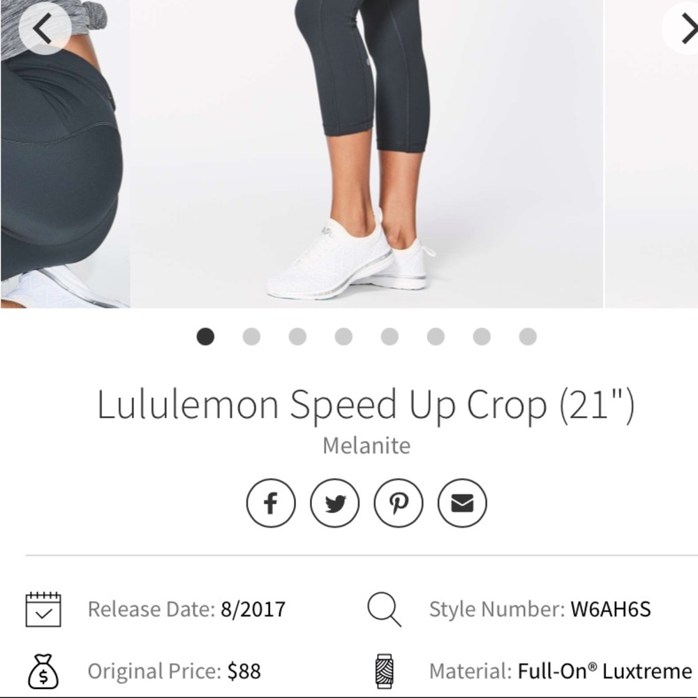 Lululemon Speed Up Crop 21” - Picture 6 of 12